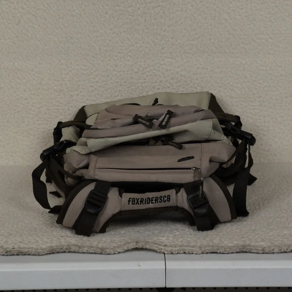 Fox Racing Utility Backpack Green Gray Skate Snowboard Removable Pouch Pockets